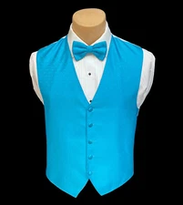 Men's Lauren Ralph Lauren Malibu Blue Tuxedo Vest with Choice of Tie