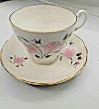 Royal Ascot Bone China Cup & Saucer Vintage 1950's