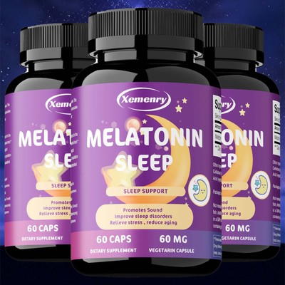 Melatonin Sleep - Fall Asleep Faster, Relieve Stress, Sleep Support Supplements