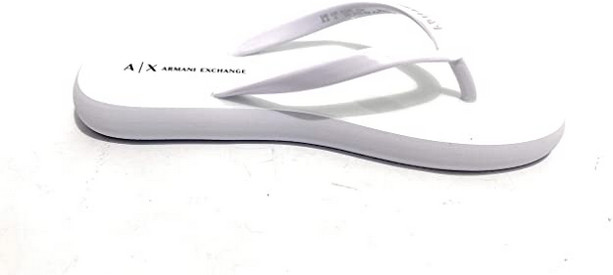 Женские однотонные шлепанцы-стринги AX Armani Exchange оптически белые 37 EU 7990₽