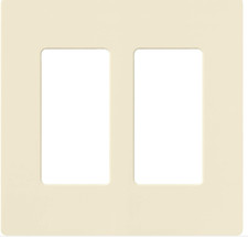 Lutron CW-2-AL Claro 2 Gang Decorator Wallplate Almond New