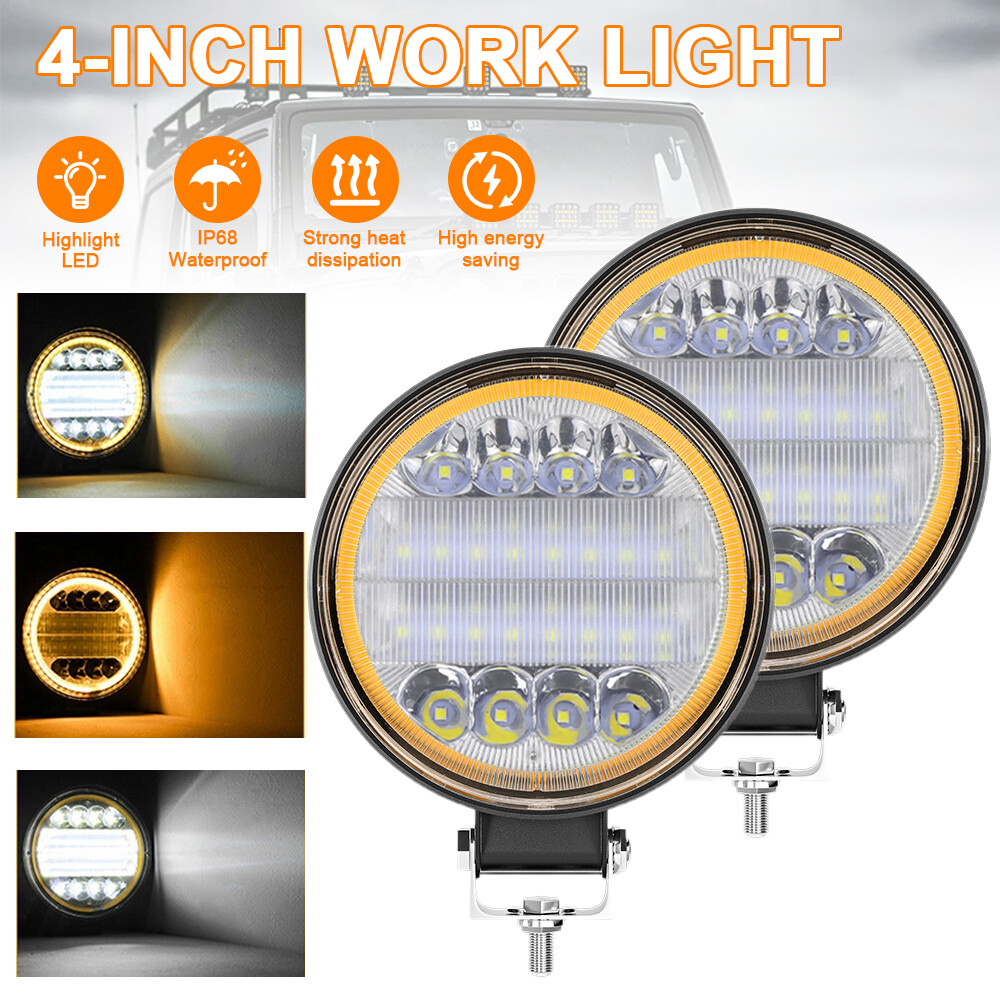 5 Inch Round LED Spot Pods for Offroad 4WD ATV Flood Driving Fog Lights