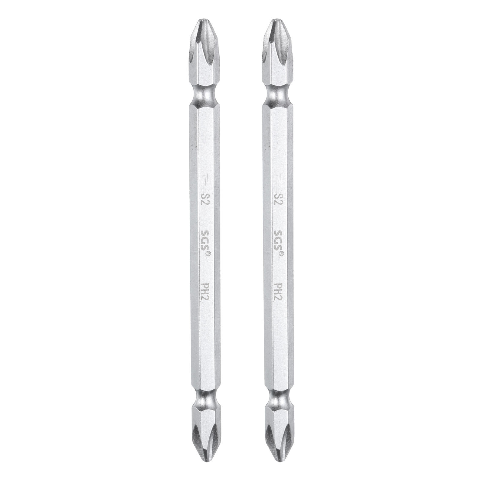 2pcs PH2 Magnetic Double-Ended Phillips Screwdriver Bit 110mm Long
