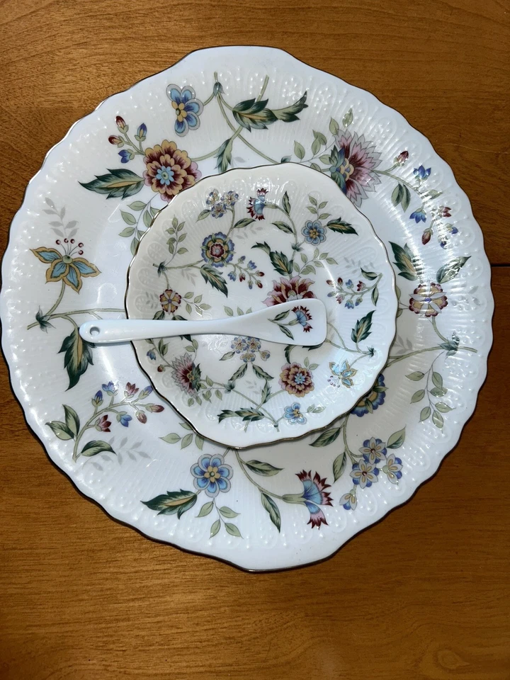 Juego de servir de porcelana vintage Andrea by Sadek de 3 piezas Buckingham Japón adorno dorado Foto 2 de 4