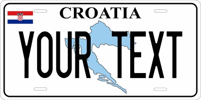 Croatia Map License Plate Personalized Car Bike Motorcycle Custom Tag