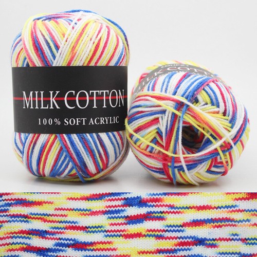 50g Mixed Job Lot Double Knitting Crochet Milk Christmas Baby Cotton Wool Yarn - Picture 15 of 40