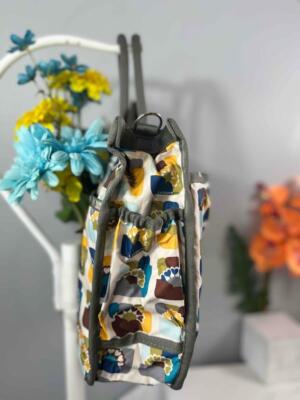 NWOT LESPORTSAC Liz Hearts Shape Flowers Nylon Baby Diaper  display picture 3
