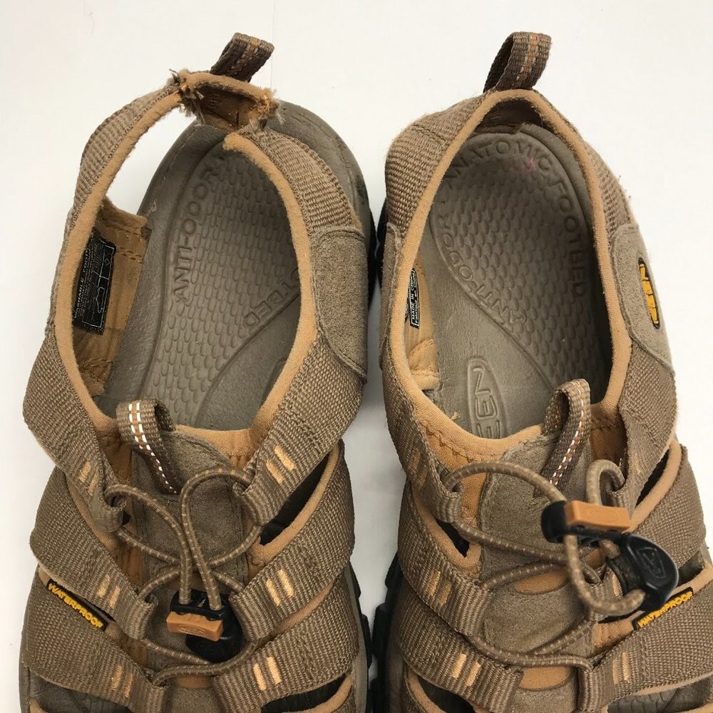 Keen Newport H2 Mens 12 Brown Leather Hiking Trail Water  display picture 3