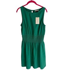NWT UNIVERSAL THREAD Green Ladies Linen Mini Sleeveless Sundress, S