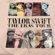 Taylor Swift The Eras Tour Youth Large Pink T-Shirt GILDAN - Photos For Details