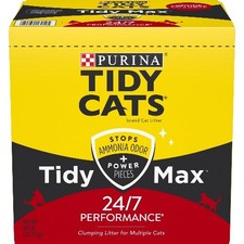 Purina Tidy Cats Tidy Max Clumping Cat Litter, Odor Control 24/7, 38 lb. Box 1.26 per pound