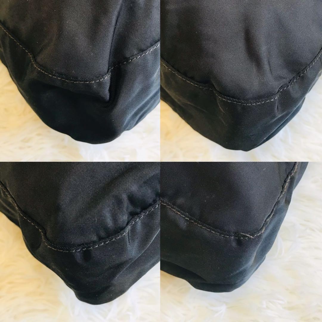 Prada Triangle Logo Black Nylon Messenger Bag Vintage Authentic thumbnail 7