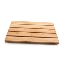 Bamboo Bath Mat - Non-Slip Shower Bathtub 19.7" x 13" Rectangular Natural