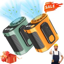 3600mAh USB Rechargeable Waist Clip Fan – Wearable Cooling Fan with Power Bank