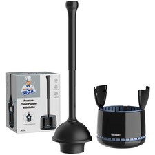 Toilet Plunger with Holder, Heavy Duty Toilet Plunger and Holder Combo for Ba...