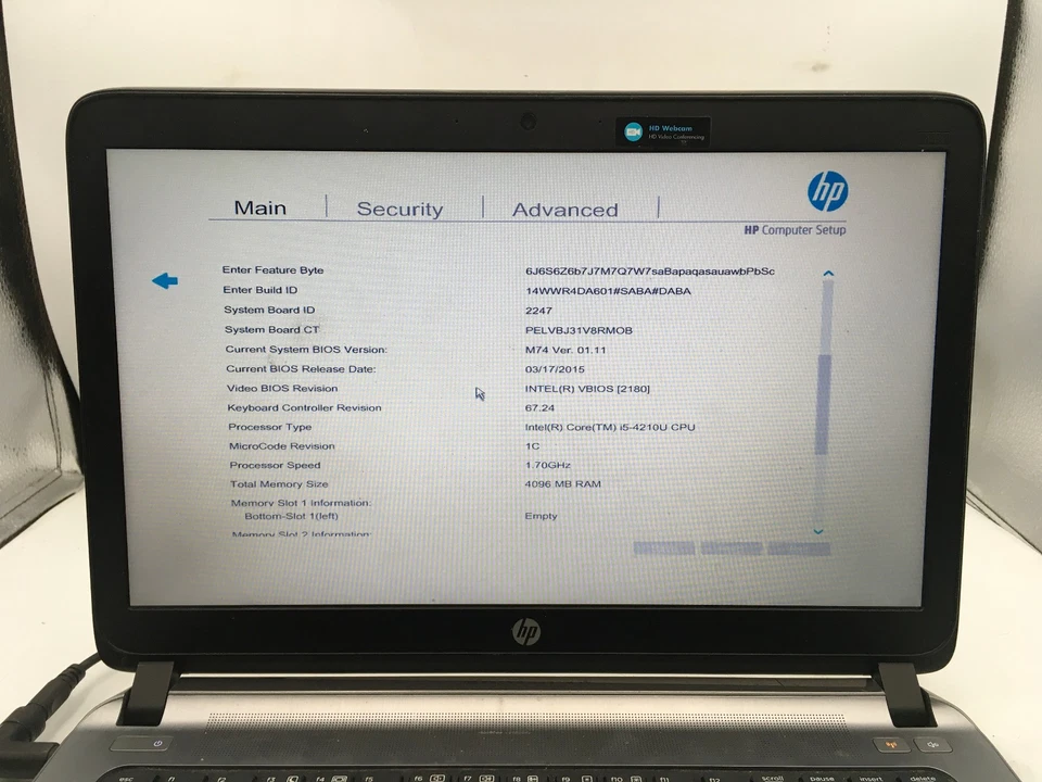 HP PROBOOK 440 G2 - BOOTS TO BIOS - INTEL I5 4210 - 4GB RAM -READ DESCRIPTION-BB - Image 2 of 4