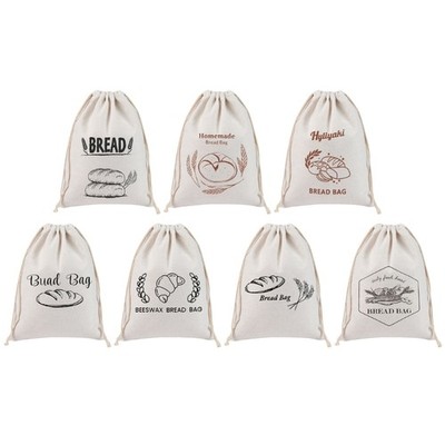 Multipurpose Linen Bag for Bread Fruits and Vegetables Easy to Use Bread Pouches