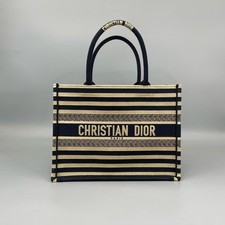 Authentic Christian Dior Book Tote embroidere...
