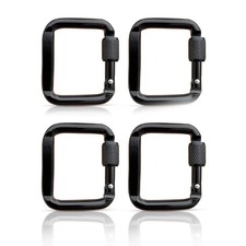 4Pcs Square Carabiner keychains clip Hook Aluminum alloys Carabiner buckles