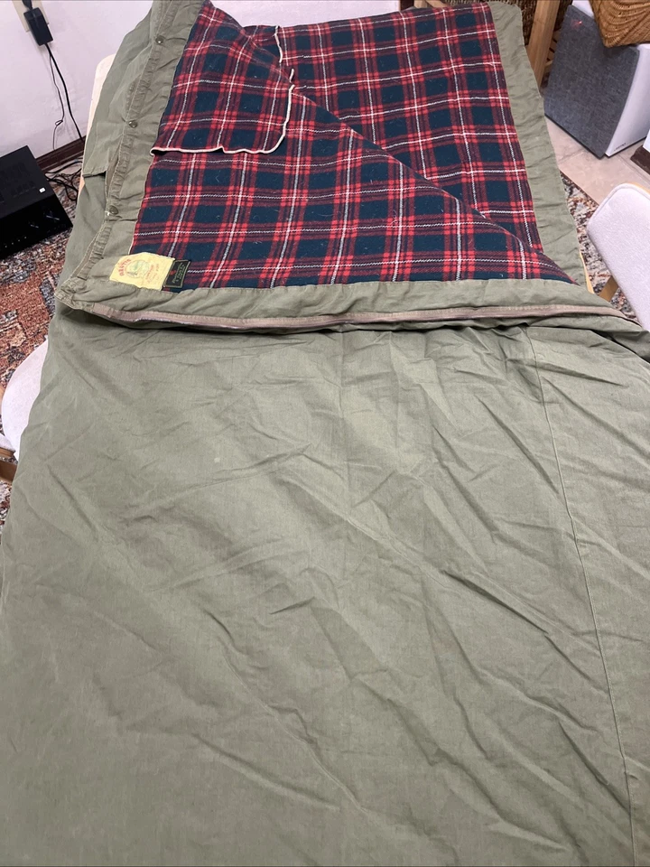 Woods Arctic 2 Star Down Filled Abercrombie  Fitch Wool Hunting Bag 76x74 Nice! - Image 2 of 4