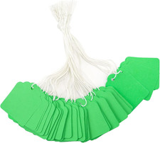 200Pcs Price Tags with String Attached, 1.4x1.8 inch Blank Paper Hangtags with S