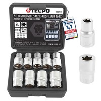 Tecpo AußEn Torx NÜSse SteckschlÜSsel Satz E10-E24 StecknÜSse 1/2 Zoll Nuss Satz