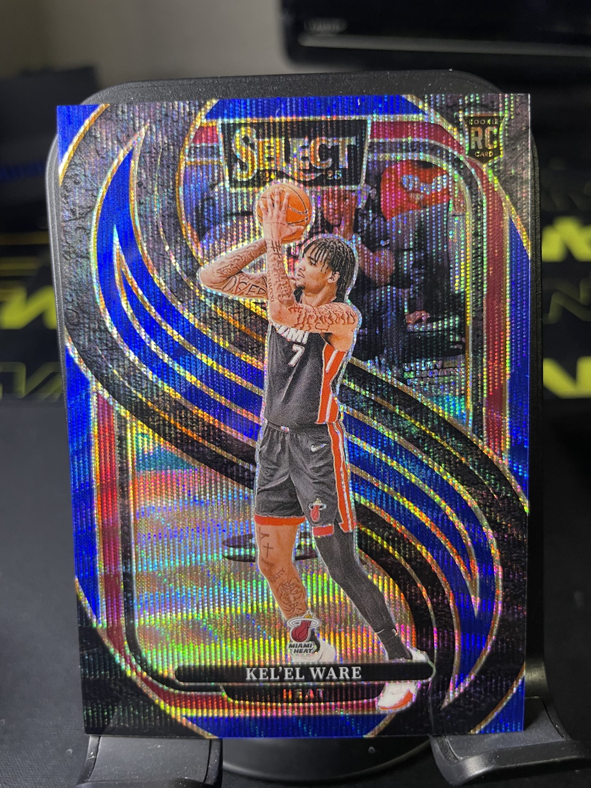 2024-25 Panini Select - Premier Level Kel'el Ware #191 Blue Wave Prizm /75 (RC)