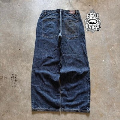 Baggy Ecko Unltd. Loose Wide Leg Denim Jeans Surf Summer Vintage Y2K 42x30