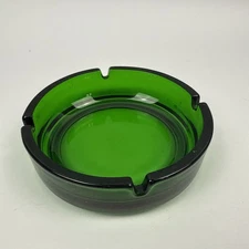 Ashtray Emerald Green Made in France Round