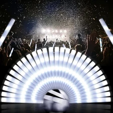 100PCS LED Foam Sticks Light Up Wands Rally Flashing Glow Party Rave