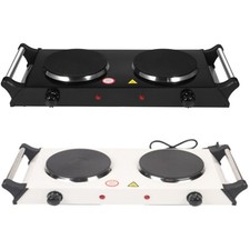 2000W Electric Cooker Double Hob Hot Plate Stove W/ Handle Table Hob Kitchen ~~