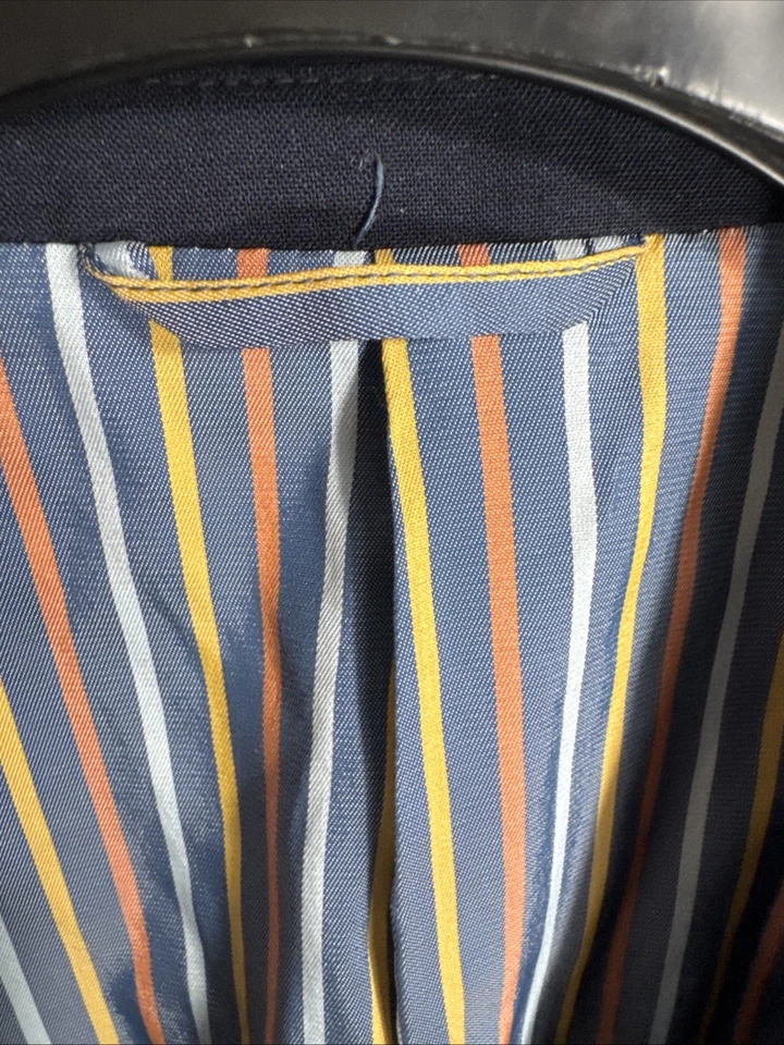 Abrigo Deportivo Ibiza Carini Lana Elastizado Texturizado Azul Marino Oscuro 44L 2 Botones Foto 2 de 4