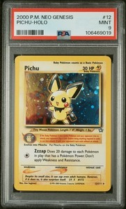 2000 Pokemon Neo Genesis #12 Pichu-Holo PSA 9