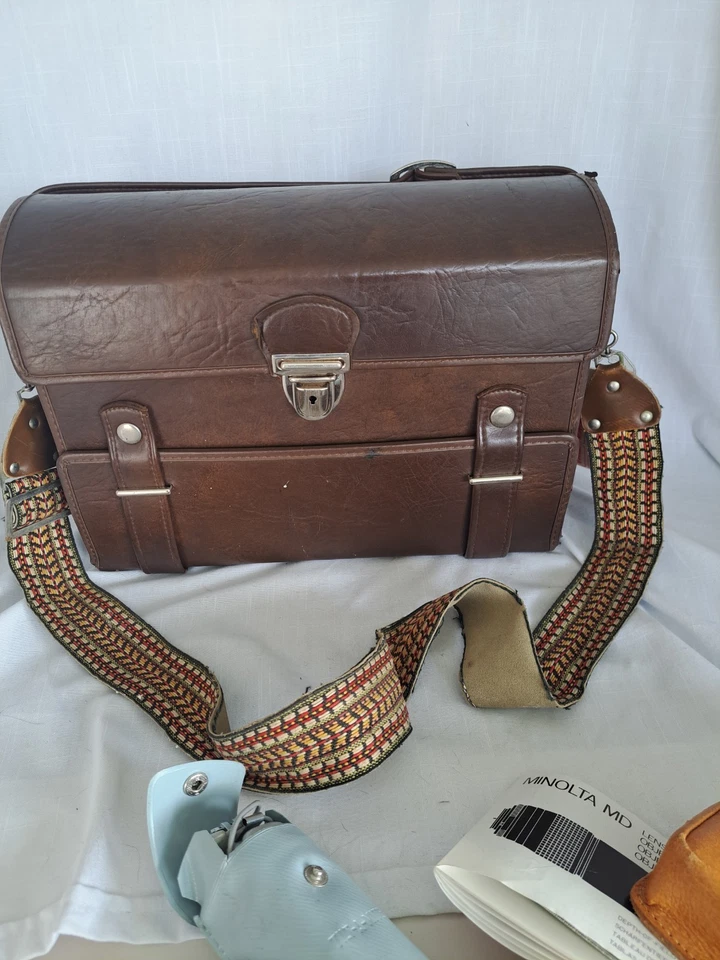 BOLSO CÁMARA VINTAGE FIDELIDAD LADOS DUROS TERCIOPELO NARANJA incluye Accesorios X 9 Foto 4 de 4