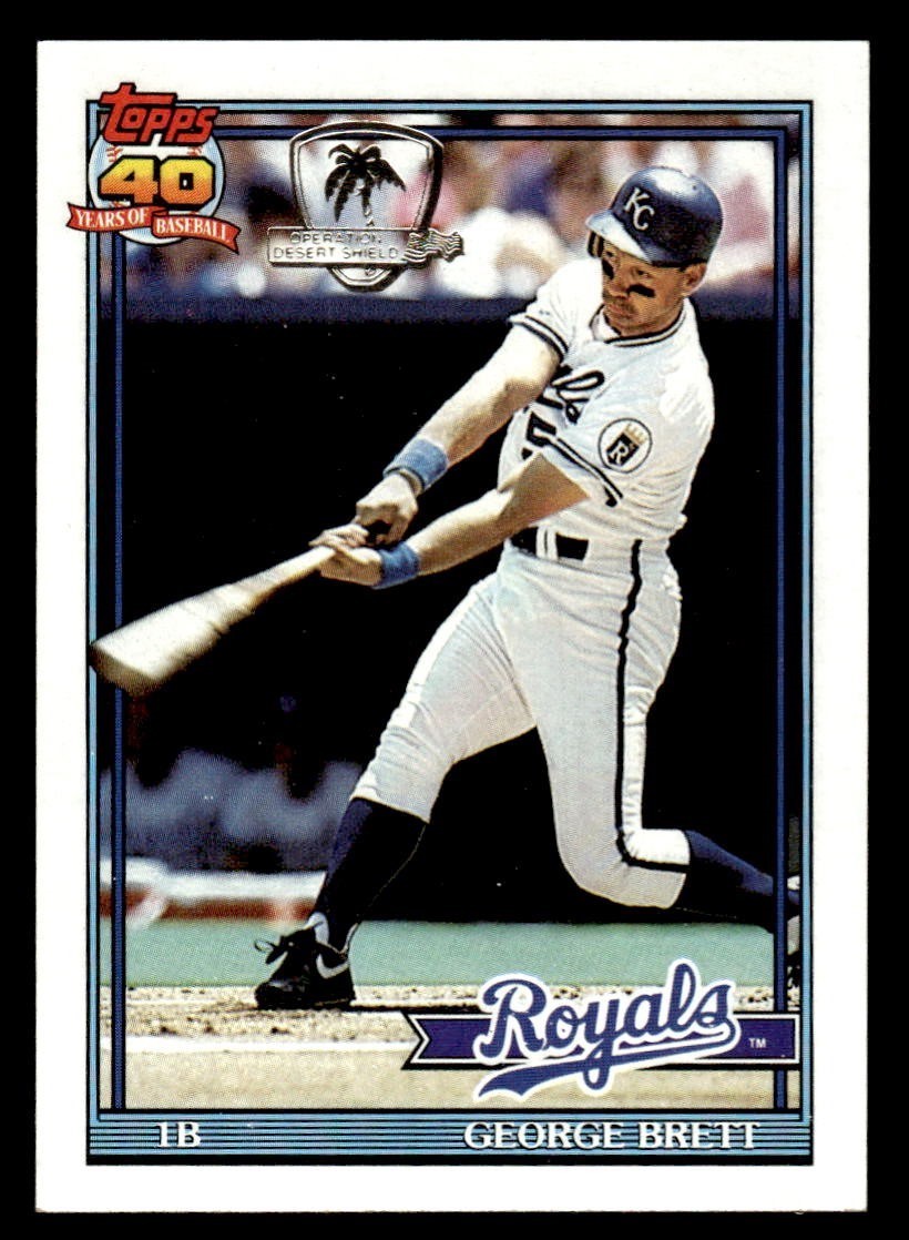 1991 Topps Desert Shield Baseball #540 George Brett NM/MT *f1