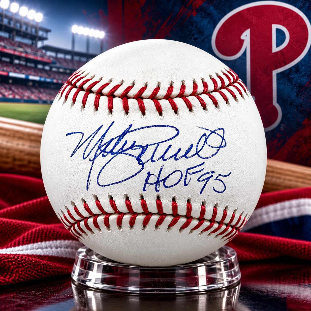 Mike Schmidt Signed Official Major League Baseball HOF 95 | COA Witnessed