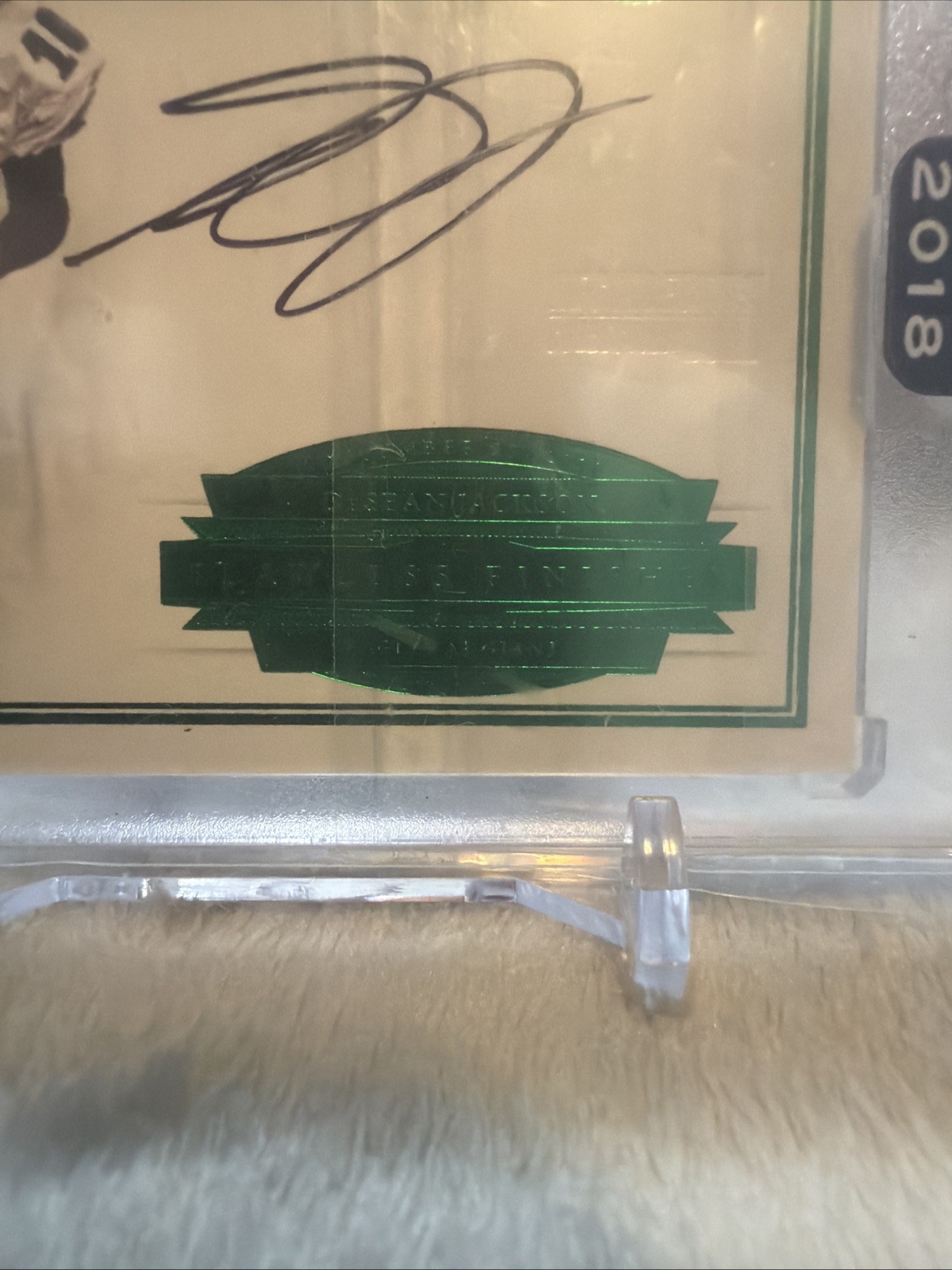 2018 Panini Honors Desean Jackson Auto 1/1 view 4