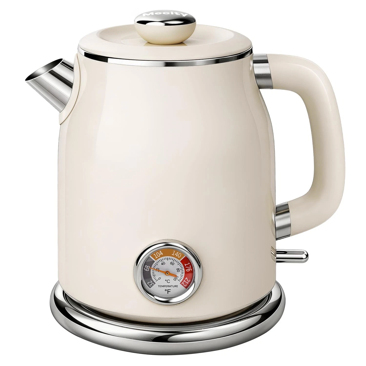 Retro Electric Kettle 1.7L, Stainless Steel Interior, Food-Grade Silicone Wat...