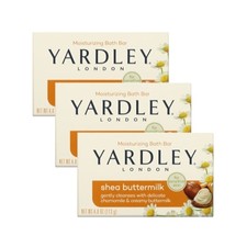 3 Pack Yardley London Soap Bars Sensitive Skin Shea Buttermilk 4 Oz Each