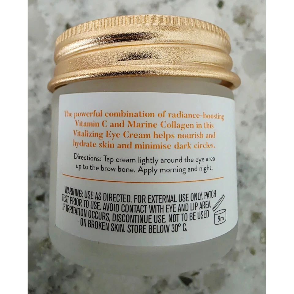 Crema de ojos vitalizante de vitamina C y colágeno LANOCRÈME hecha en Nueva Zelanda, 1 oz nueva en caja Foto 3 de 4