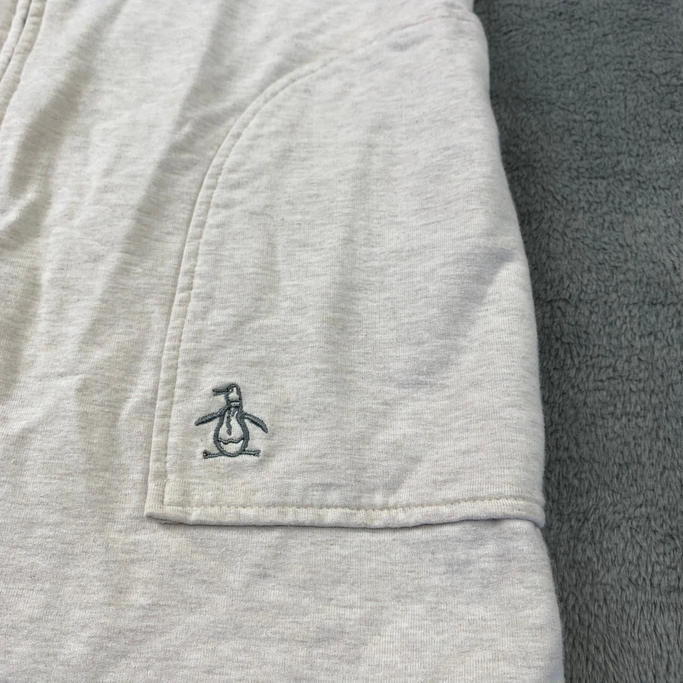 Cárdigan Suéter Original Penguin Mujer Largo Cremallera Con Capucha Beige Talla M Tarea Foto 3 de 4