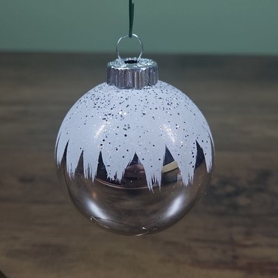 Radko Shiny Brite Painted Glittered Glass Christmas Ornament 2.5''