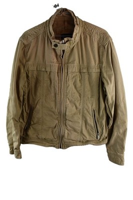Massimo Dutti Beige Windcheater Jacke Brustumfang 42'' Herren Durchgehender Reißverschluss Baumwolle