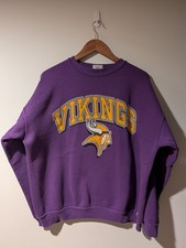 Vintage 90s Minnesota Vikings NFL Football Logo 7 X-Large Purple Sweatshirt