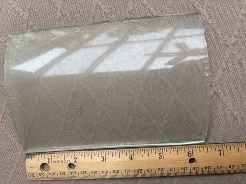 JENNINGS MILLS ANTIQUE SLOT MACHINES GOOSENECK REEL WINDOW CURVED GLASS 6-1/2 X