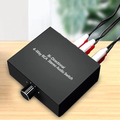 4 Wege Bidirektional R L Stereo Audio Switcher Audio Switch Splitter Für TV