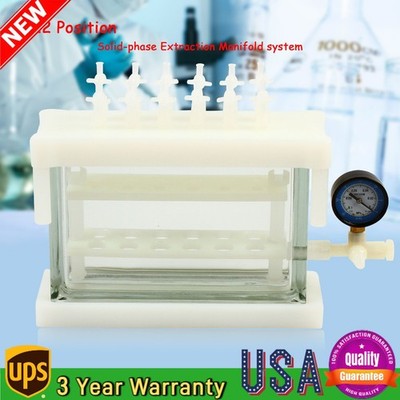 12 Position solid phase extraction vacuum SPE manifold e For Lab areas USA