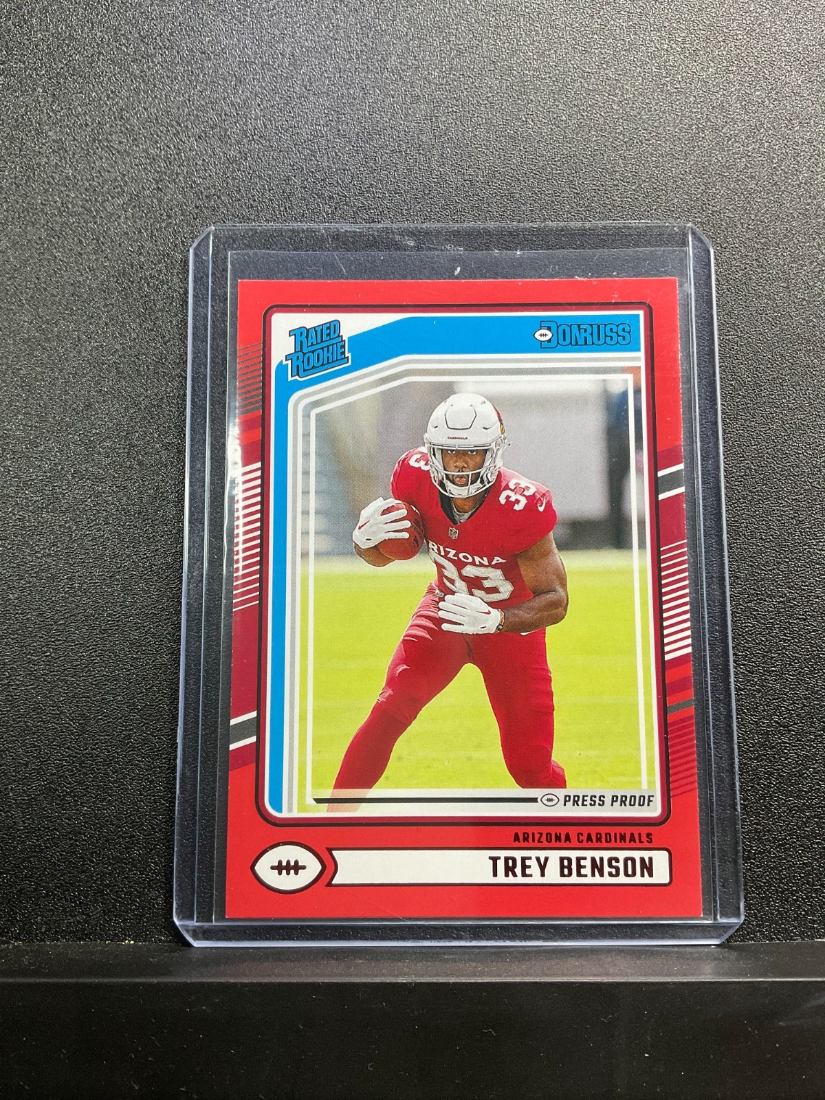 2024 Panini Donruss Trey Benson #326 Red Press Proof Rated Rookie Cardinals RC