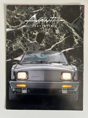 Automobil Falt Prospekt Studebaker Avanti Convertible, sehr selten 1989