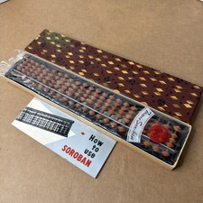 Japanese Abacus Tomoe Soroban 115 Beads 23 Rods X 5 Open Box